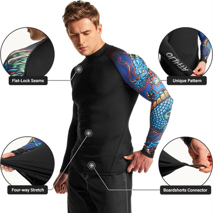 Dragon Print No-Gi Rash Guard