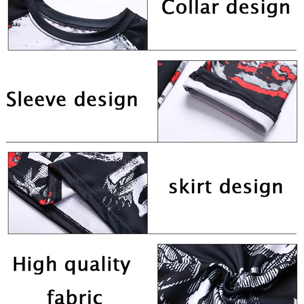 Rashguard Men'S Kimono Jiu Jitsu Mma T-Shirt+Pants Sets Muay Thai Shorts Bjj Rashguard for Men Gym Boxing Jerseys Clothing Boxeo