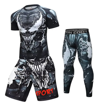 Rashguard Men'S Kimono Jiu Jitsu Mma T-Shirt+Pants Sets Muay Thai Shorts Bjj Rashguard for Men Gym Boxing Jerseys Clothing Boxeo