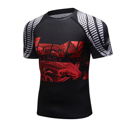 Rashguard Jiu Jitsu T-Shirt+Mma Shorts Sets Muay Thai Rash Guard Gym Tracksuit BJJ Rashguard Kickboxing Sport Suit Mma Clothing